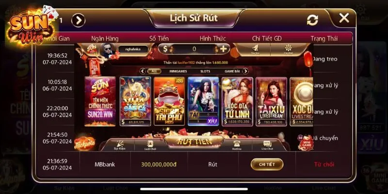Tham gia trải nghiệm các trò chơi tài xỉu SUNWIN đỉnh cao nhận thưởng lớn